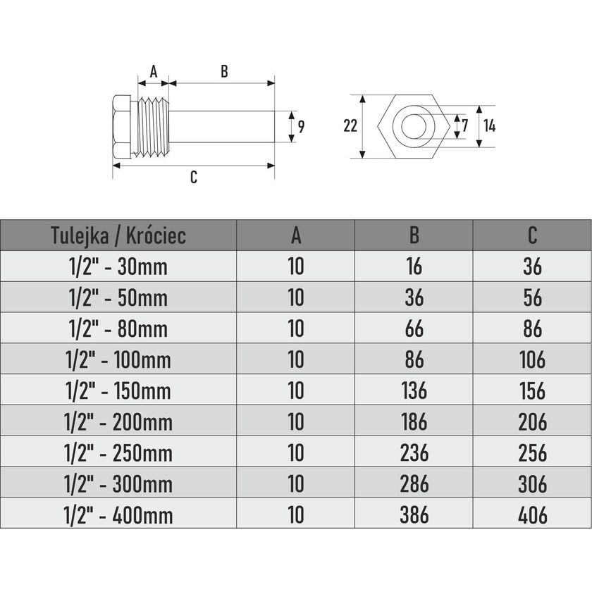 PG+króciec AISI-G1/2