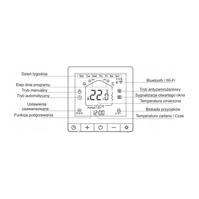 TC-720 WIFI - Termostat pokojowy