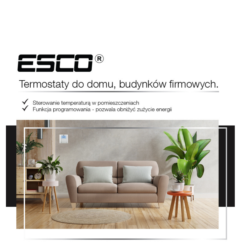 TC320 - Natynkowy termostat pokojowy