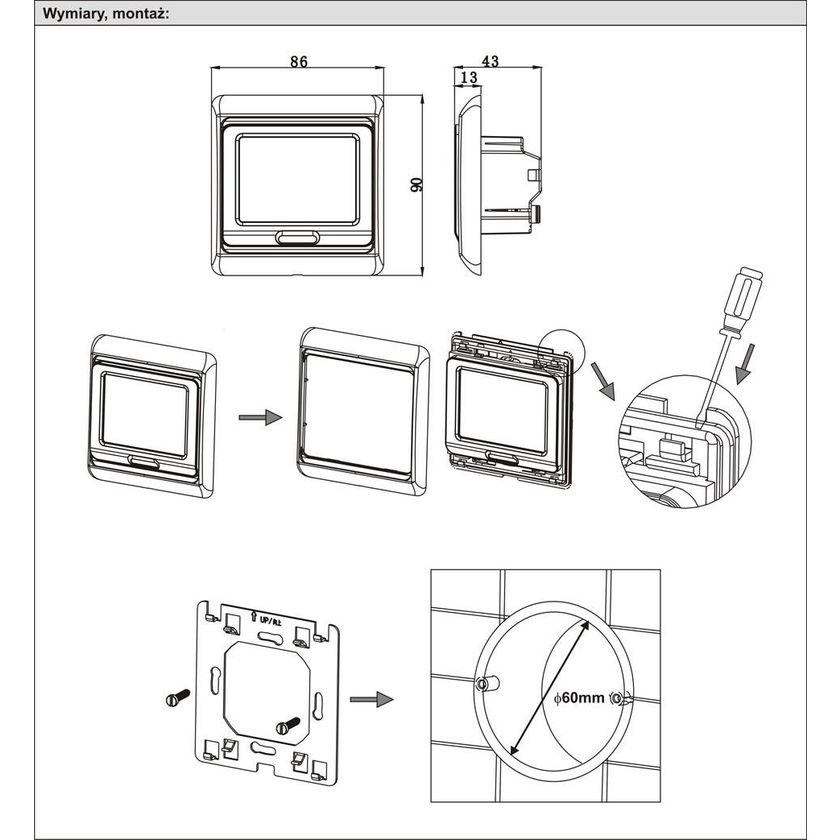 TC910+ Termostat pokojowy