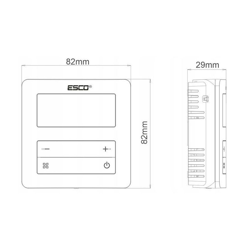 TC411 - Natynkowy termostat pokojowy