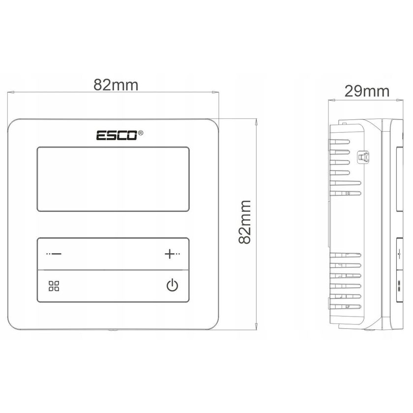 TC-412 - Natynkowy termostat pokojowy