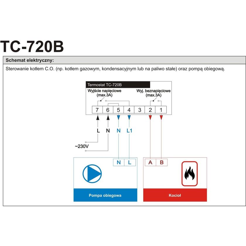 TC-720B WIFI - Termostat pokojowy