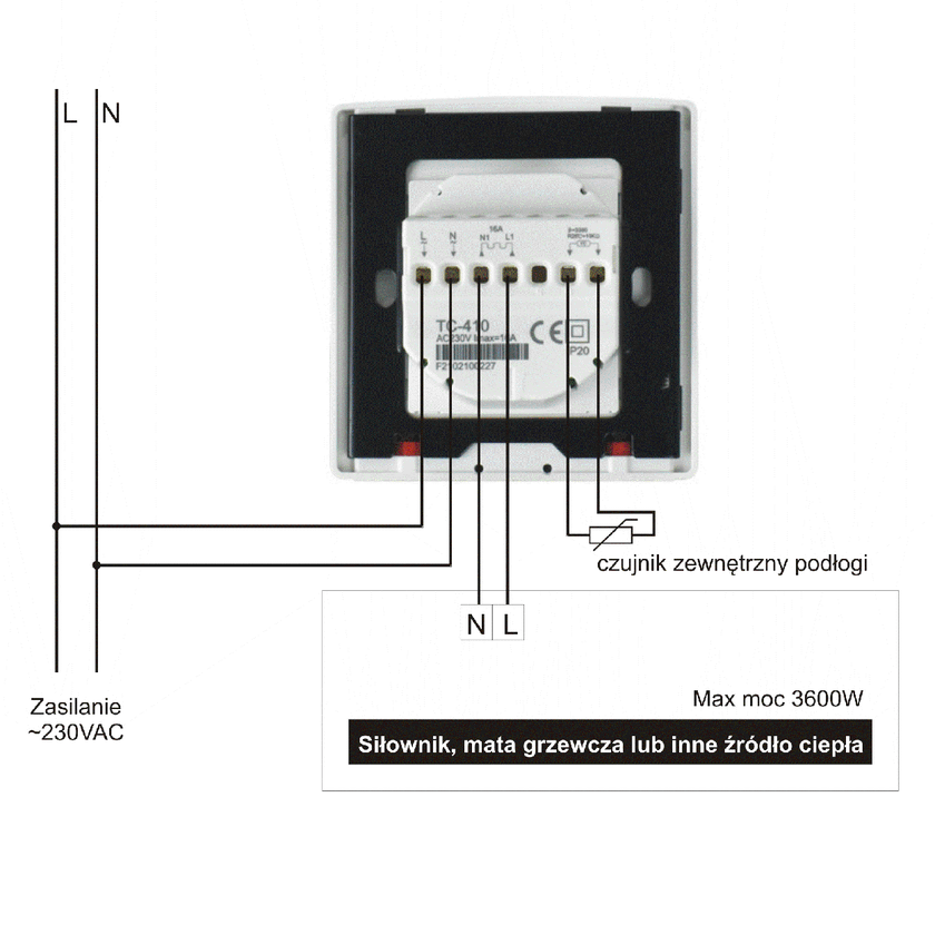 TC410 - Termostat pokojowy