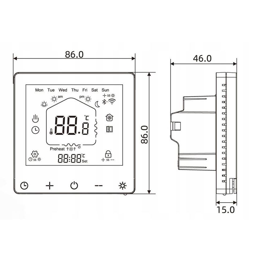 TC-710B WIFI - Termostat pokojowy