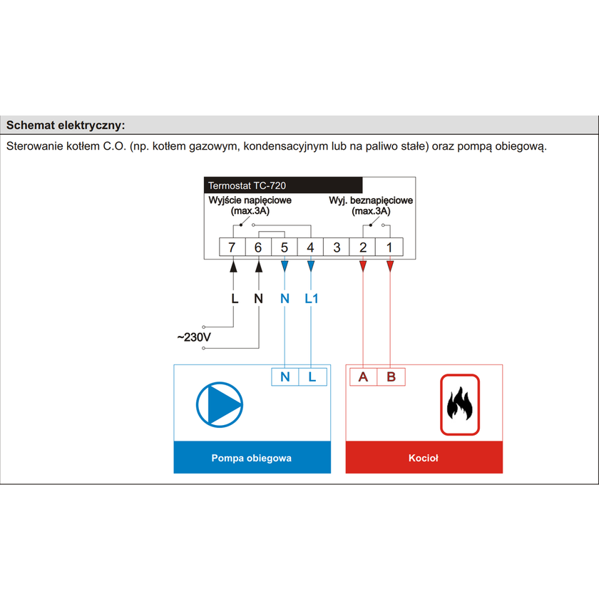 TC-720 WIFI - Termostat pokojowy